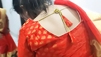 Saree Wearing Bhabi From Behind Gets Caught Masturbating