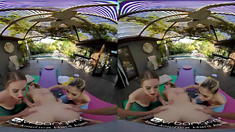 Teen (18+) Gets Fingered And Blowjobed In A Virtual Reality Orgy