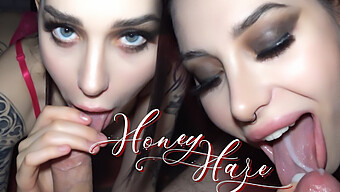 Honeysweet Honey Haze Gibt Ihrer Stiefschwester Einen Blowjob