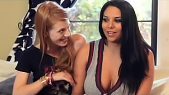 18+ Teen Brunette And Redhead Play With Each Other In This Lesbian Porn Video