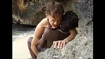 African Teen Rides A Dick And Gets A Cumshot On The Beach