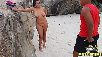 Watch A Young 18-Year-Old'S Big Tits And Big Cock On The Beach In Rio De Janeiro