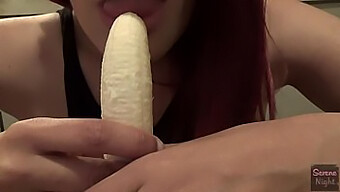 Mistress Teaches How To Blowjob With A Banana