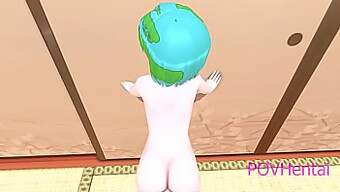 18-Jarige Earth-Chan In Een Parodie Missionaris Doggy Video