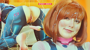 Trong Video Nóng Bỏng Này, Cosplay Của Uravity Được Quay Cận Cảnh Và Bắn Tinh Lên Mặt.