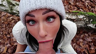 Hd Video Of A Hot Babe Giving A Cock A Blowjob In The Woods